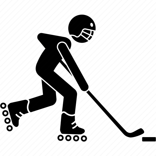 Sport, inline hockey, hockey, skates, skating, playing, man icon - Download on Iconfinder
