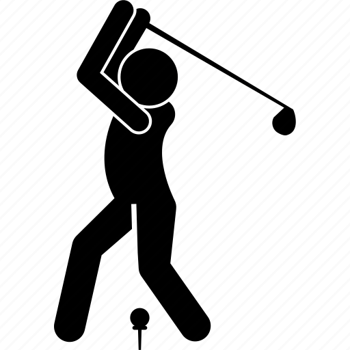 Sport, long drive, golf, golfer, pose, hitting, ball icon - Download on Iconfinder