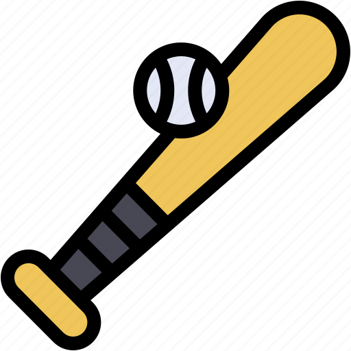 Baseball, bat, sports, and, competition, ball, play icon - Download on Iconfinder