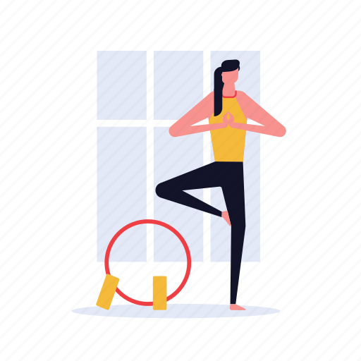 Yoga, asana, sport, balance illustration - Download on Iconfinder