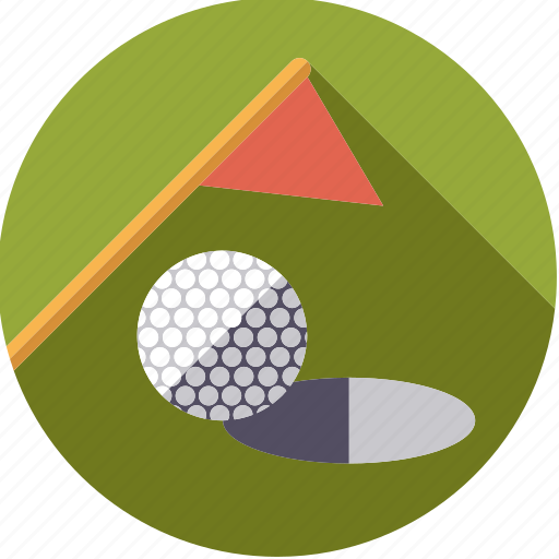 Ball, flag, golf, green, hole, sportix, sports icon - Download on Iconfinder