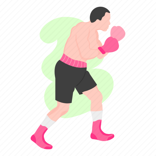Boxing, sports, boxer, player, game illustration - Download on Iconfinder