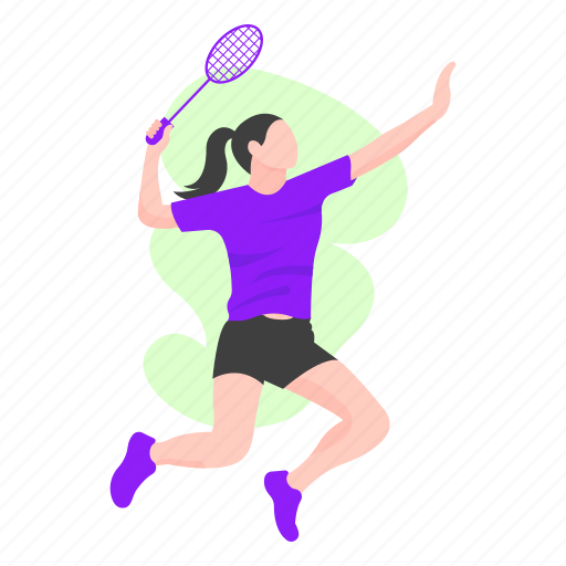 Badminton, sport, sports, game, play, player illustration - Download on Iconfinder