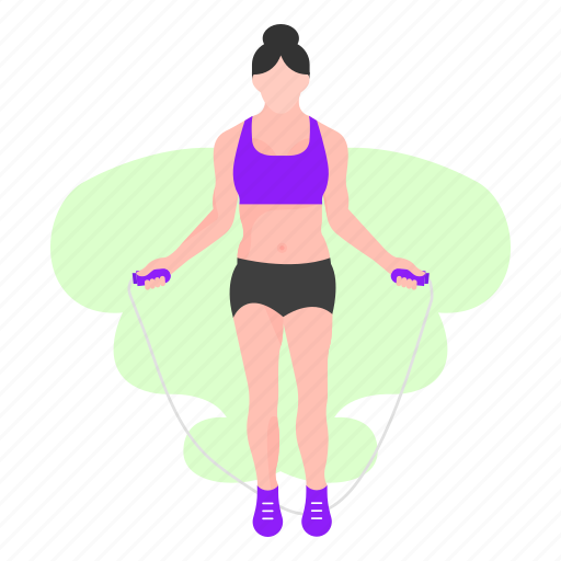 Jumping, rope, fitness, sport, exercise, game illustration - Download on Iconfinder