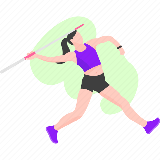 Javelin throw, sports, fitness, game, sport, exercise illustration - Download on Iconfinder