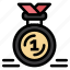 award, first, medal, reward, ribbon 