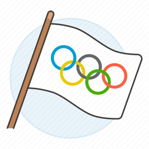 Flag, games, interlocking, olympic, rings, sports, symbol icon - Download on Iconfinder