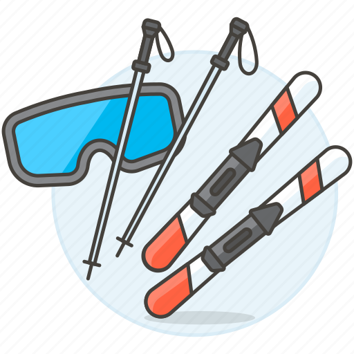 Equipment, gear, googles, poles, ski, skis, sport icon - Download on Iconfinder
