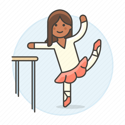 Coreography, barre, technical, female, sports, dance, rehearsal icon - Download on Iconfinder