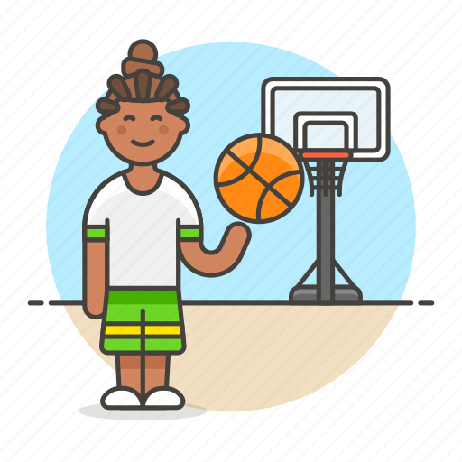 Ball, basketball, female, game, goal, hoop, net icon - Download on Iconfinder