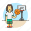 ball, basketball, female, game, goal, hoop, net, player, sports, streetball 