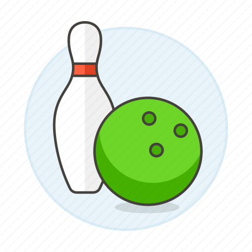 Bowling, pin, skittle, yellow, ten, ball, kegling icon - Download on Iconfinder