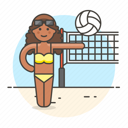 Female, net, match, volleyball, swimwear, ball, sports icon - Download on Iconfinder