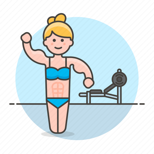 Barbell, bodybuilder, female, fitness, sports, strentgh, training icon - Download on Iconfinder