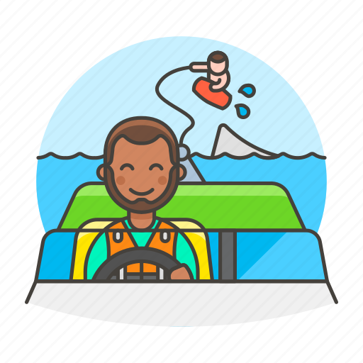Driver, sports, motorboat, ridder, water, male, boat icon - Download on Iconfinder