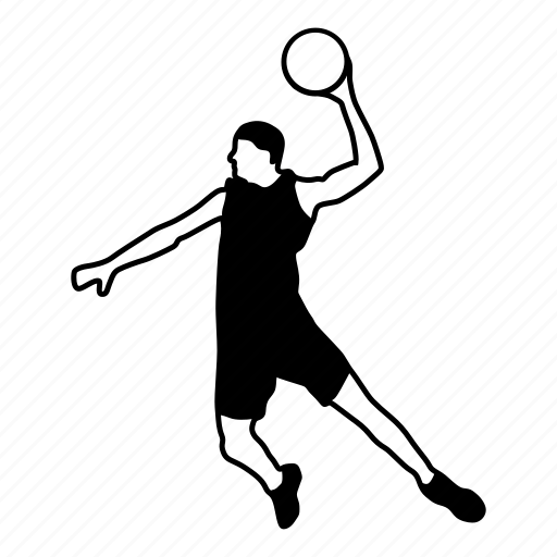 Ball, basketball, dunk, jump, man, slam, sport icon - Download on Iconfinder
