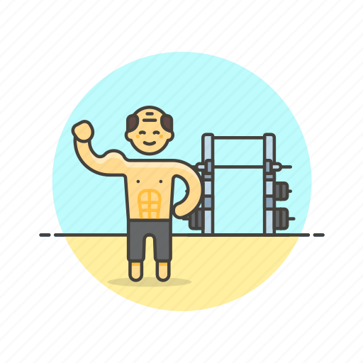 Body, builder, sports, beach, exercise, man, train icon - Download on Iconfinder