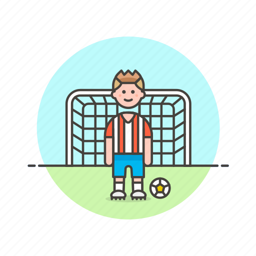 Sports, ball, football, goal, man, play, score icon - Download on Iconfinder