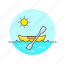 kayak, sports, canoe, paddle, row, sun, water 