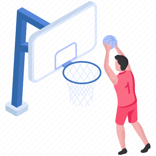 Basketball goal, playing basketball, sportsman, sportsperson, indoor game icon - Download on Iconfinder