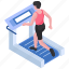 treadmill running, gym, female athlete, exercise, workout 