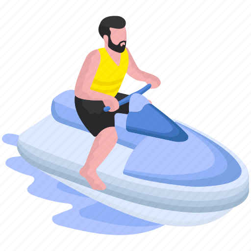 Water skiing, beach activity, fun, entertainment, waterboat icon - Download on Iconfinder