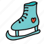 heart, ice, shoe, skates, sports 