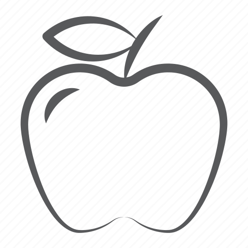 Apple with leaf, fruit, healthy diet, healthy food icon - Download on Iconfinder