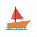 boat, container, sailing, ship