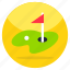 golf course, golf flag, golf arena, golf ground, playground 