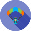 chute, glider, jumping, parachute, paragliding, sky, sports