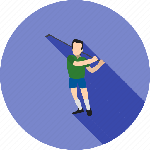 Ball, goal, golf, player, post, sports, stick icon - Download on Iconfinder