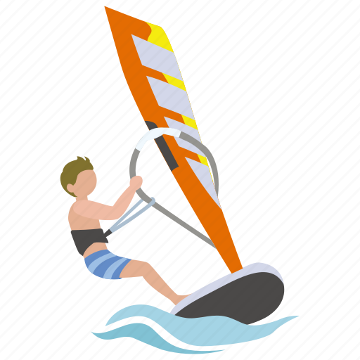 Sailing, surf, surfer, watersport, wind, windsurfer, windsurfing icon - Download on Iconfinder