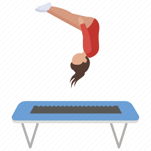 Flip, gymnast, jump, jumping, somersault, trampoline icon - Download on Iconfinder