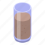sport, nutrition, cocoa, glass, isometric 