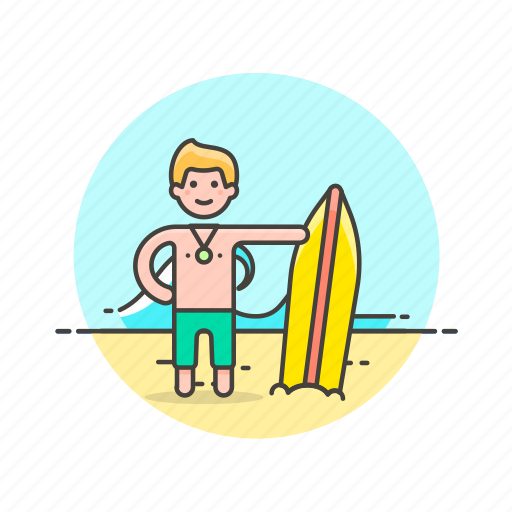 Sports, surfer, beach, board, suit, summer, swimming icon - Download on Iconfinder
