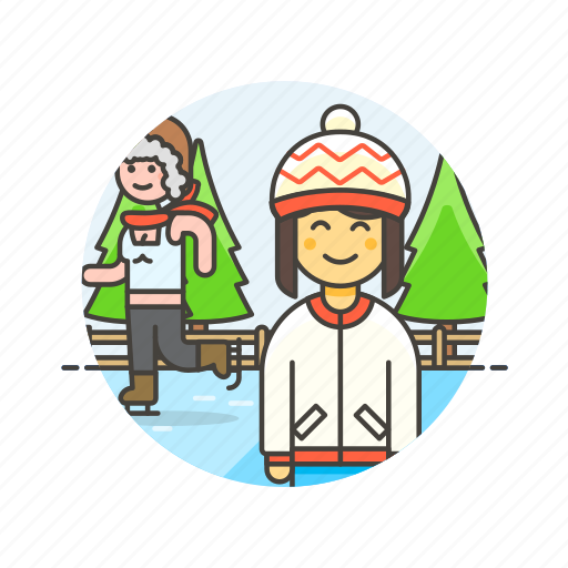 Ice, skating, sports, couple, hobby, snow, winter icon - Download on Iconfinder