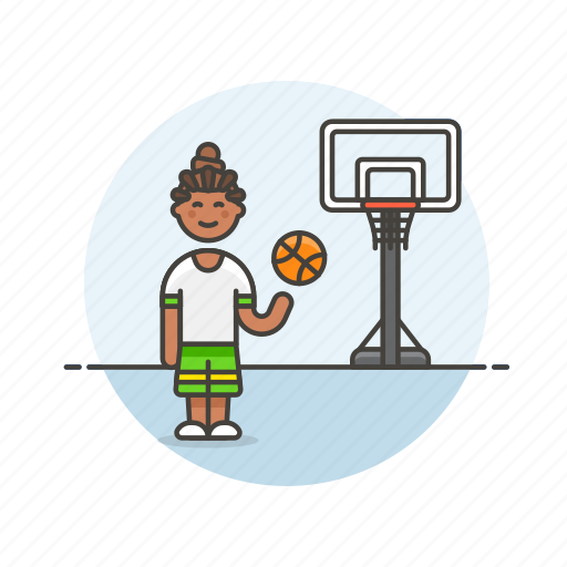 Basketball, sports, street, ball, game, play, woman icon - Download on Iconfinder