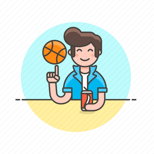 Basketball, sports, street, ball, drink, man, play icon - Download on Iconfinder