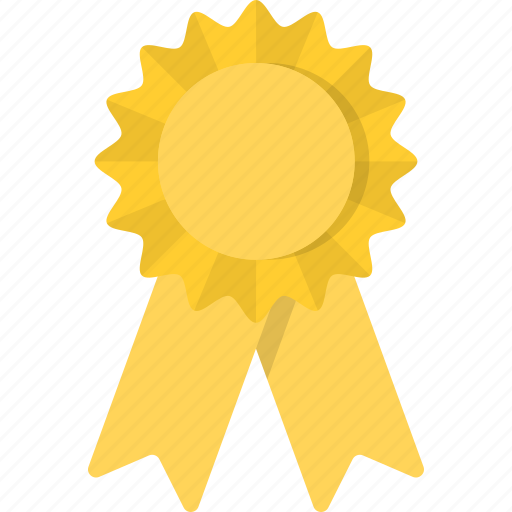 Award, place, ribbon, third, yellow, reward icon - Download on Iconfinder