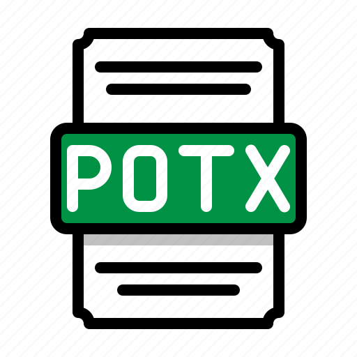 Potx, spreadsheet, file, extension, format, document, file type icon - Download on Iconfinder