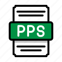 pps, spreadsheet, file, document, format, extension, file type