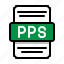 pps, spreadsheet, file, document, format, extension, file type 