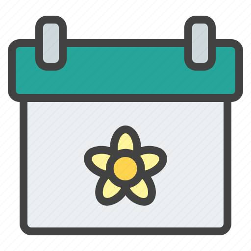 Appointment, calendar, date, flower, spring icon - Download on Iconfinder