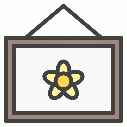 Flower, painting, frame, image, spring icon - Download on Iconfinder