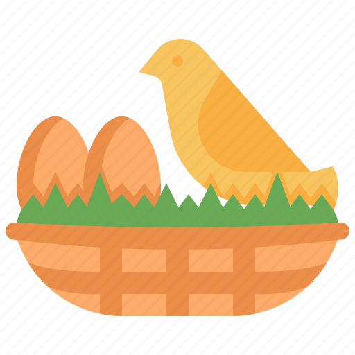 Nest, egg, bird, chick, farm, wildlife, wild icon - Download on Iconfinder
