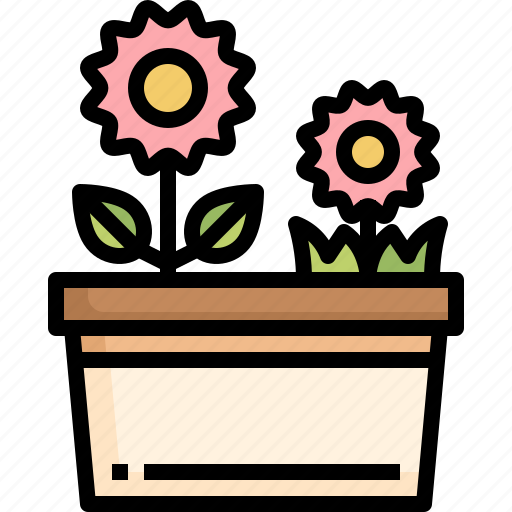 Flower, botanical, pot, garden, blossom icon - Download on Iconfinder