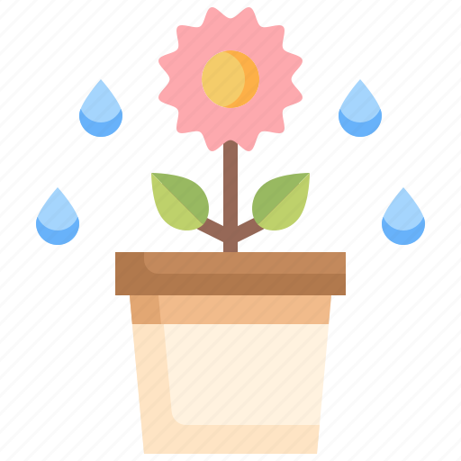 Flower, drops, farming, garden, water icon - Download on Iconfinder