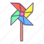 windmill, paper, turbine, pinwheel, toy 