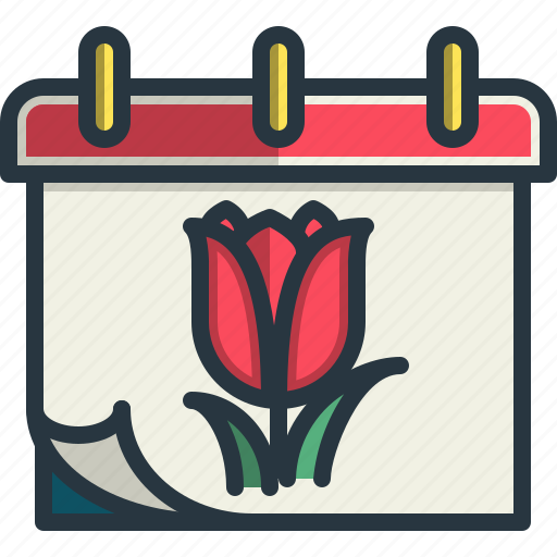 Calendar, flower, schedule, spring, day icon - Download on Iconfinder
